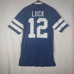 Indianapolis Colts Andrew Luck #12 Jersey T-Shirt NFL Team Apparel Blue Men’s M